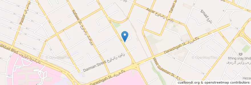 Mapa de ubicacion de بانک رفاه en 伊朗, استان خراسان رضوی, شهرستان مشهد, مشهد, بخش مرکزی شهرستان مشهد.