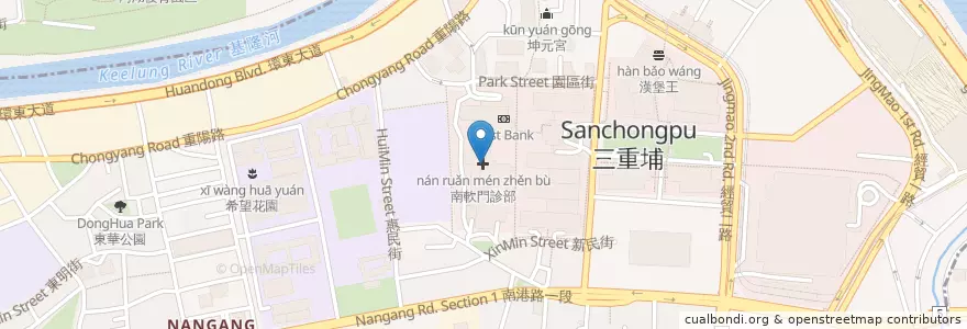 Mapa de ubicacion de 南軟門診部 en 台湾, 新北市, 台北市, 南港区.