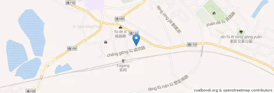 Mapa de ubicacion de 桃園市立圖書館富岡分館 en 臺灣, 桃園市, 楊梅區.