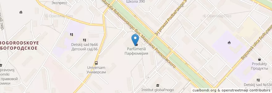 Mapa de ubicacion de Старый Доктор en روسيا, Центральный Федеральный Округ, Москва, Восточный Административный Округ, Район Богородское.