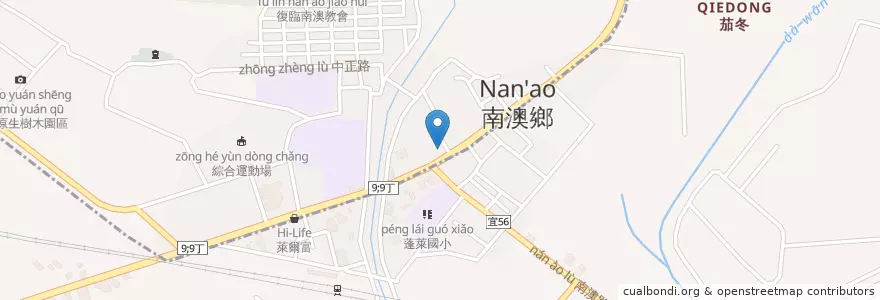 Mapa de ubicacion de 南澳衛生所 en تايوان, مقاطعة تايوان, 宜蘭縣, 蘇澳鎮.
