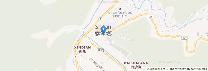 Mapa de ubicacion de 獅潭鄉公所 en Taiwan, Taiwan Province, Miaoli County, Shitan.
