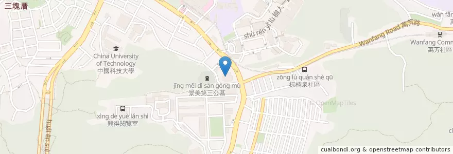 Mapa de ubicacion de 文山運動中心置物櫃 en تايوان, تايبيه الجديدة, تايبيه, 文山區.