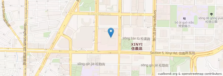 Mapa de ubicacion de Taipei 101置物櫃 en Taiwan, Nuova Taipei, Taipei, Distretto Di Xinyi.