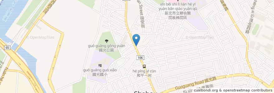Mapa de ubicacion de 來得福餐廳 en Taiwan, New Taipei, Banqiao District.