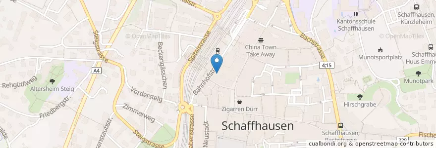 Mapa de ubicacion de Credit Suisse en Schweiz/Suisse/Svizzera/Svizra, Schaffhausen, Schaffhausen.