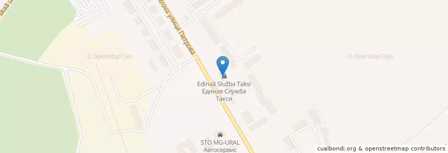 Mapa de ubicacion de Единая Служба Такси en Russland, Föderationskreis Ural, Oblast Swerdlowsk, Западный Управленческий Округ, Городской Округ Верхняя Пышма.