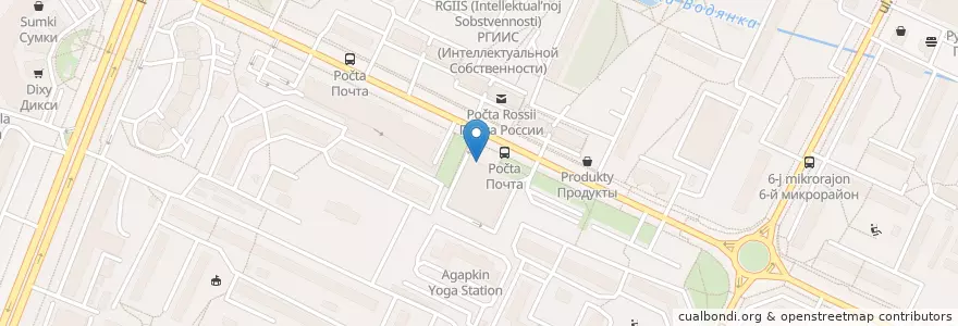 Mapa de ubicacion de Макдоналдс en Rusia, Distrito Federal Central, Москва, Юго-Западный Административный Округ, Район Коньково.