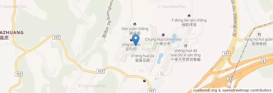 Mapa de ubicacion de 第二餐廳 en 臺灣, 臺灣省, 新竹市, 香山區.