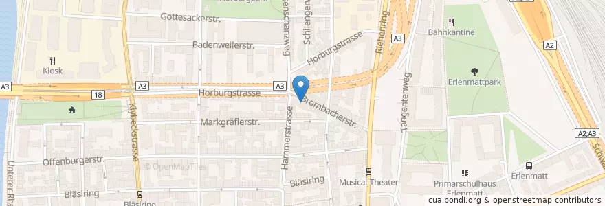 Mapa de ubicacion de Hababo en Switzerland, Basel-City, Basel.