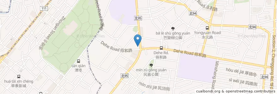 Mapa de ubicacion de Yuanta Commercial Bank en Taiwan, New Taipei, Yonghe District.