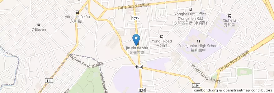 Mapa de ubicacion de 臺灣新光商業銀行 en Taiwan, 新北市, 永和區.