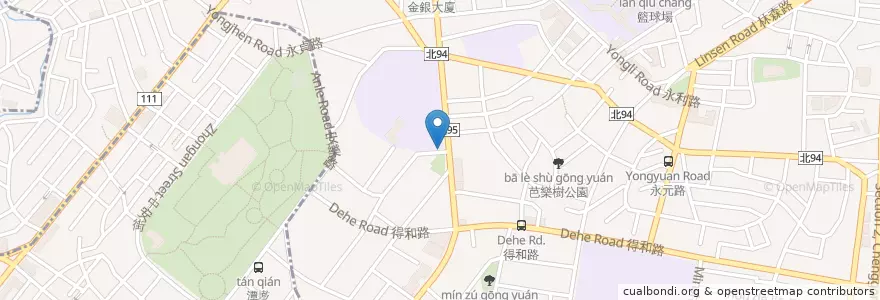 Mapa de ubicacion de 永和國小地下停車場 en تايوان, تايبيه الجديدة, 永和區.