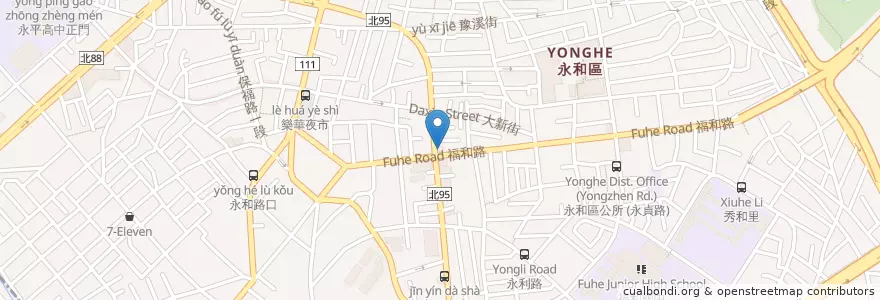 Mapa de ubicacion de 萬香台式烤鴨 永和店 en Taiwan, Nuova Taipei, Yonghe.