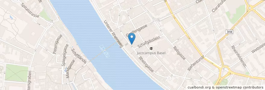 Mapa de ubicacion de Brauerzunft en Suiza, Basilea-Ciudad, Basilea.
