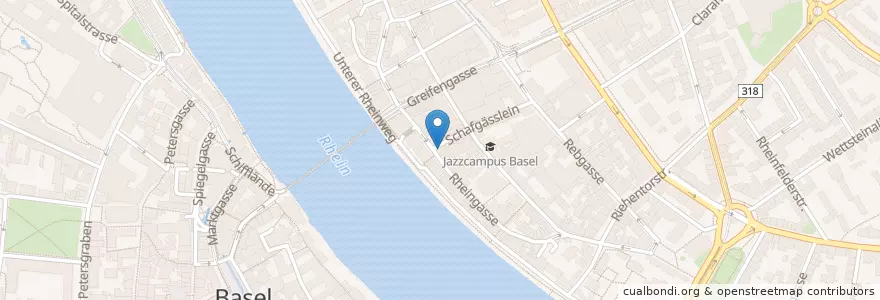 Mapa de ubicacion de Consum en Schweiz/Suisse/Svizzera/Svizra, Basel-Stadt, Basel.