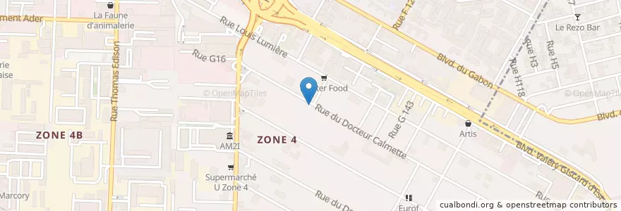 Mapa de ubicacion de Chez Tong en Côte D'Ivoire, Abidjan, Marcory.
