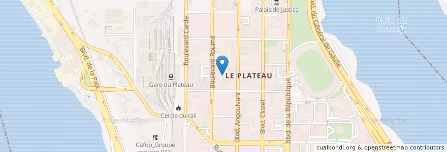 Mapa de ubicacion de Cours Primaire Notre-Dame du Plateau en ساحل عاج, آبیجان, Le Plateau.