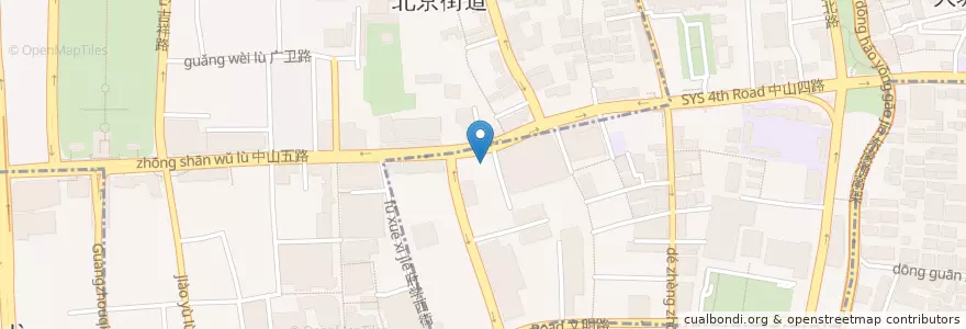 Mapa de ubicacion de 平安银行 en 中国, 広東省, 広州市, 越秀区, 北京街道.