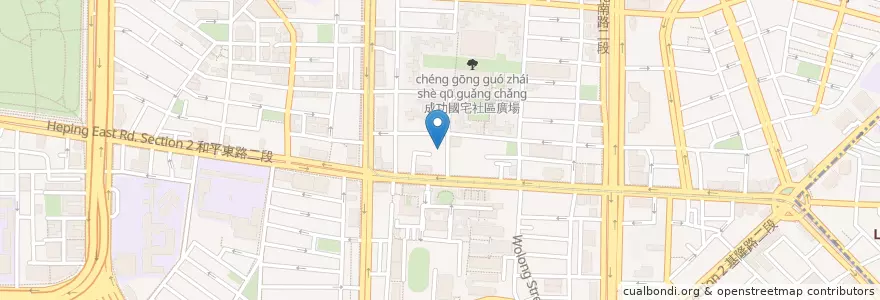 Mapa de ubicacion de 芝鄉涼麵 en 臺灣, 新北市, 臺北市, 大安區.
