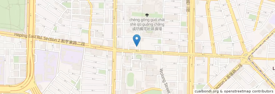 Mapa de ubicacion de 羅胖子倉鍋麵 en Taiwan, Nuova Taipei, Taipei, 大安區.