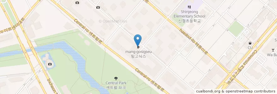 Mapa de ubicacion de 망고식스 en کره جنوبی, 인천, 연수구, 송도동.