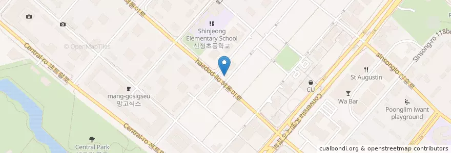Mapa de ubicacion de 베스킨라빈스 en Coreia Do Sul, 인천, 연수구, 송도동.
