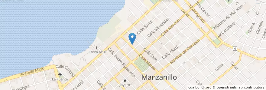 Mapa de ubicacion de Teatro Manzanillo en Küba, Granma, Manzanillo, Ciudad De Manzanillo.