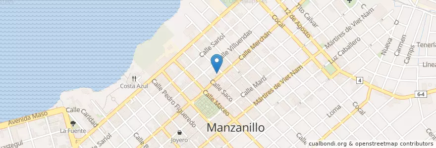 Mapa de ubicacion de Banco Popular De Ahorro en Kuba, Granma, Manzanillo, Ciudad De Manzanillo.
