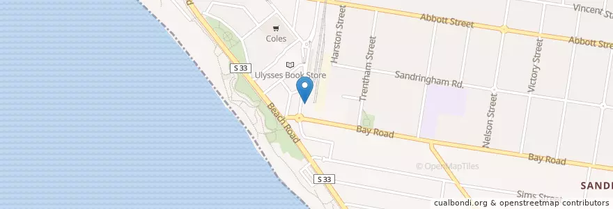 Mapa de ubicacion de noodle canteen en Austrália, Victoria, City Of Bayside.