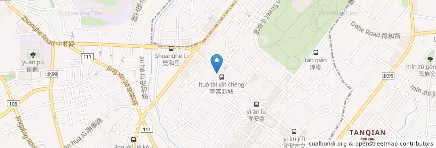Mapa de ubicacion de 躍獅藥局 en تايوان, تايبيه الجديدة, 中和區, 永和區.