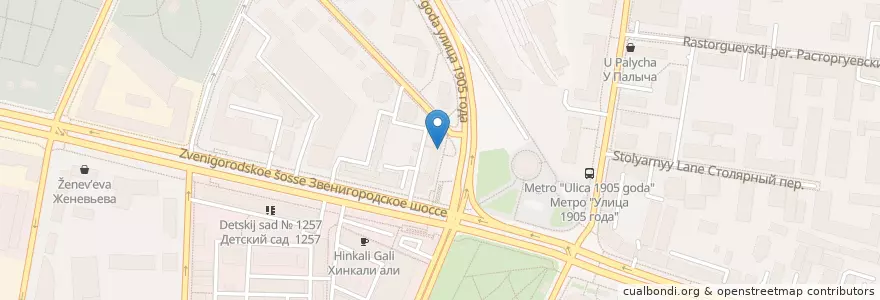 Mapa de ubicacion de 36,6 en Rusland, Centraal Federaal District, Moskou, Центральный Административный Округ, Пресненский Район.