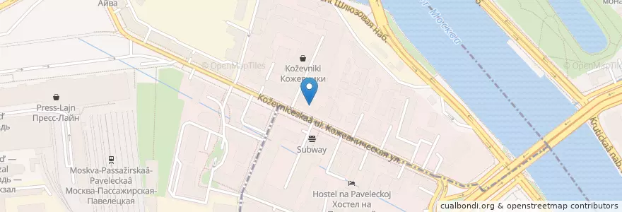 Mapa de ubicacion de Palati en Rússia, Distrito Federal Central, Москва, Центральный Административный Округ, Район Замоскворечье.