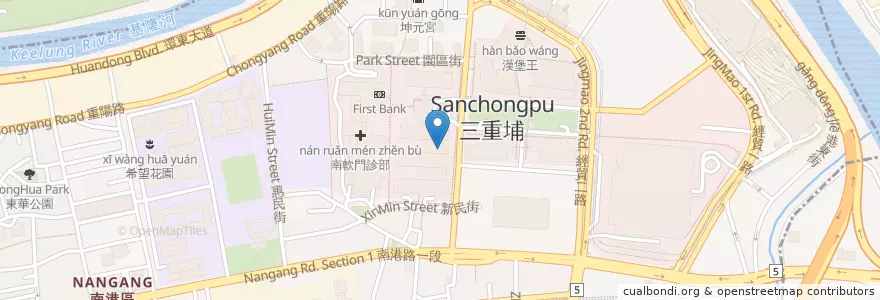 Mapa de ubicacion de 台北富邦商業銀行 en 台湾, 新北市, 台北市, 南港区.