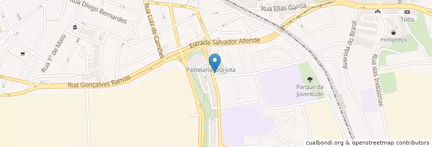 Mapa de ubicacion de Pastelaria Florença en البرتغال, Área Metropolitana De Lisboa, Lisboa, Grande Lisboa, Amadora, Venteira.
