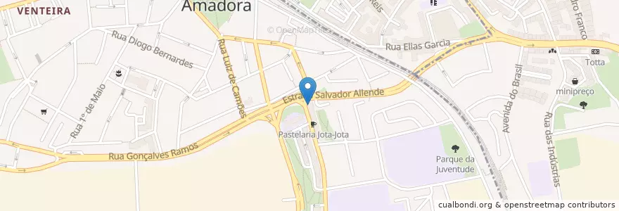 Mapa de ubicacion de Barclays en Portugal, Aire Métropolitaine De Lisbonne, Lisbonne, Grande Lisboa, Amadora, Venteira.