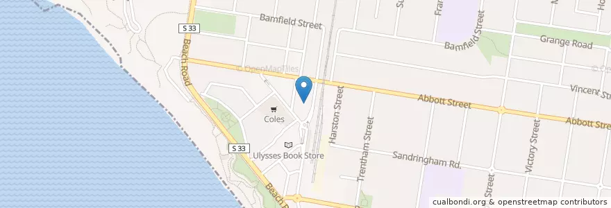 Mapa de ubicacion de Frozen Yoghurt Bar en Australie, Victoria, City Of Bayside.