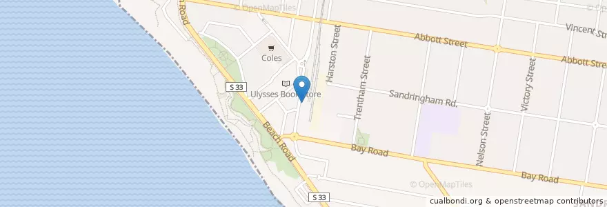 Mapa de ubicacion de Elephant Lounge Cafe en Avustralya, Victoria, City Of Bayside.