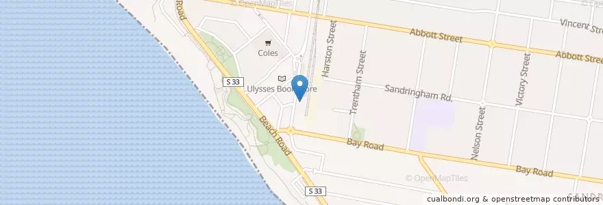 Mapa de ubicacion de Bendigo Bank en オーストラリア, ビクトリア, City Of Bayside.