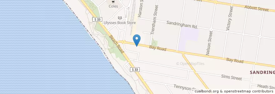 Mapa de ubicacion de Babalu's Pizza & Pasta en استرالیا, Victoria, City Of Bayside.
