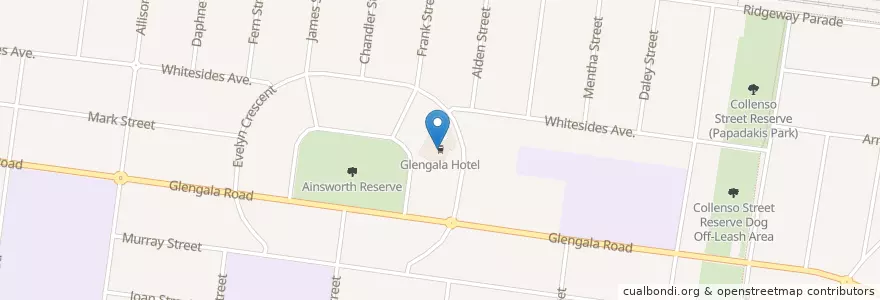 Mapa de ubicacion de Glengala Hotel en أستراليا, ولاية فيكتوريا, City Of Brimbank.
