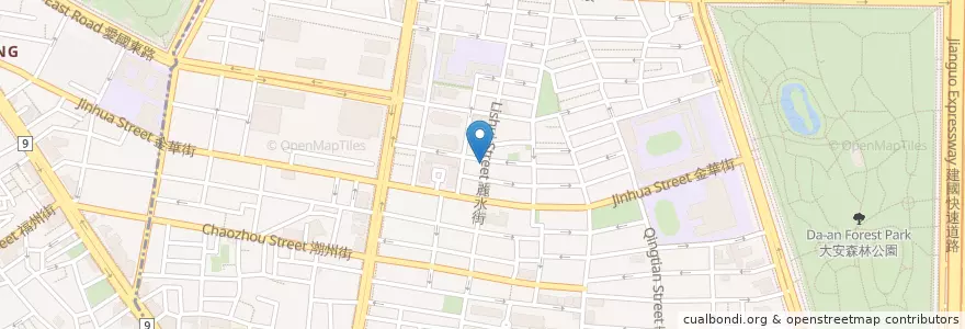 Mapa de ubicacion de 六品小館 en تايوان, تايبيه الجديدة, تايبيه, 大安區.