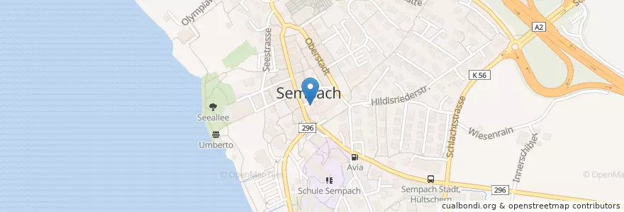 Mapa de ubicacion de Markus Shilter en سويسرا, Luzern, Sempach.
