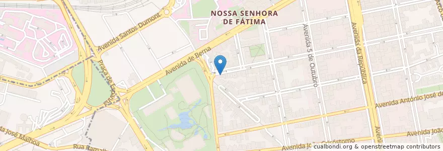 Mapa de ubicacion de A Sereia en Portugal, Metropolregion Lissabon, Lissabon, Großraum Lissabon, Lissabon, Avenidas Novas.