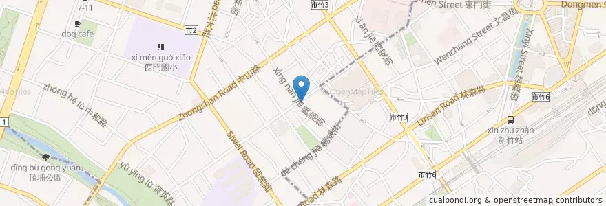 Mapa de ubicacion de Gossip en Taiwan, Provincia Di Taiwan, Hsinchu, 北區.