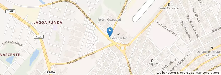 Mapa de ubicacion de Banco do Brasil en البَرَازِيل, المنطقة الجنوبية الشرقية, إسبيريتو سانتو, Microrregião Guarapari, Região Geográfica Intermediária De Vitória, Guarapari, Região Metropolitana Da Grande Vitória.
