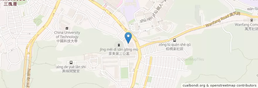 Mapa de ubicacion de 文山運動中心置物櫃 en Тайвань, Новый Тайбэй, Тайбэй, 文山區.