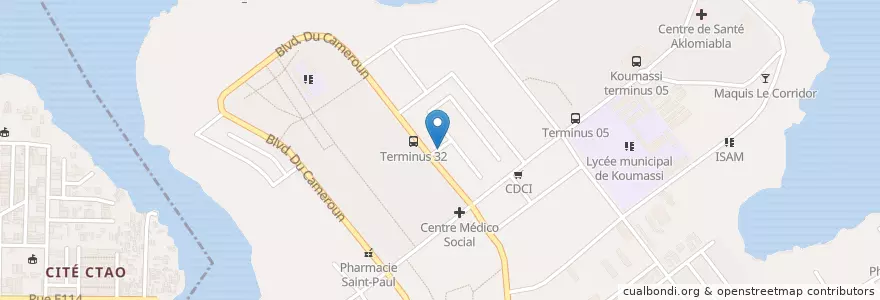 Mapa de ubicacion de Delmas Bar en 科特迪瓦, 阿比让, Koumassi.