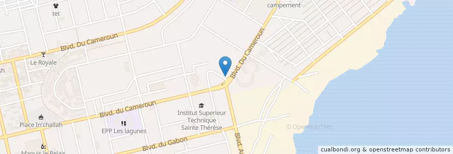 Mapa de ubicacion de Pharmacie Mesano en Costa Do Marfim, Abidjan, Koumassi.