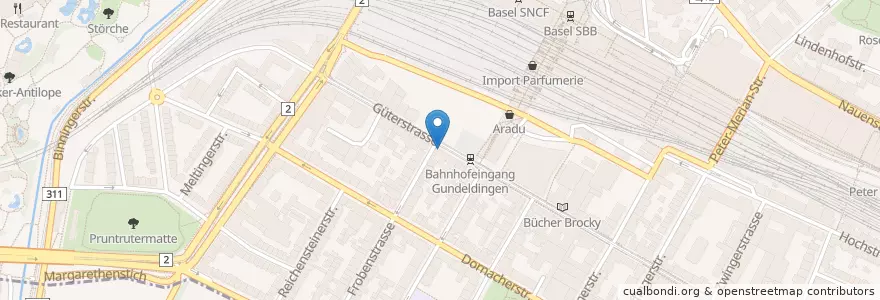 Mapa de ubicacion de soup suppenbar en İsviçre, Basel-Stadt, Basel.